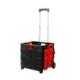 thumbnail image 4 of Chariot de Magasinage à Bagages, Chariot à Main Roulant Portable Polyvalent Rouge 33cmx36cmx38cm, 4 of 9
