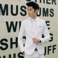 thumbnail image 1 of Men's Korean Formal Business Suit Small Suit Slim Jacket Jacket Casual Small Suit, 1 of 3