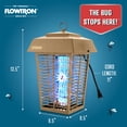 thumbnail image 3 of Flowtron Electric Bug Zapper, 1.5 Acre Outdoor Insect Killer, Dual 40W UV Bulb, 5600V Grid (Tan), 3 of 5