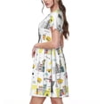 thumbnail image 2 of Balery New York Vestidos sueltos de manga corta para mujer, vestidos de verano 2025, vestidos casuales de corte A con vuelo., 2 of 6
