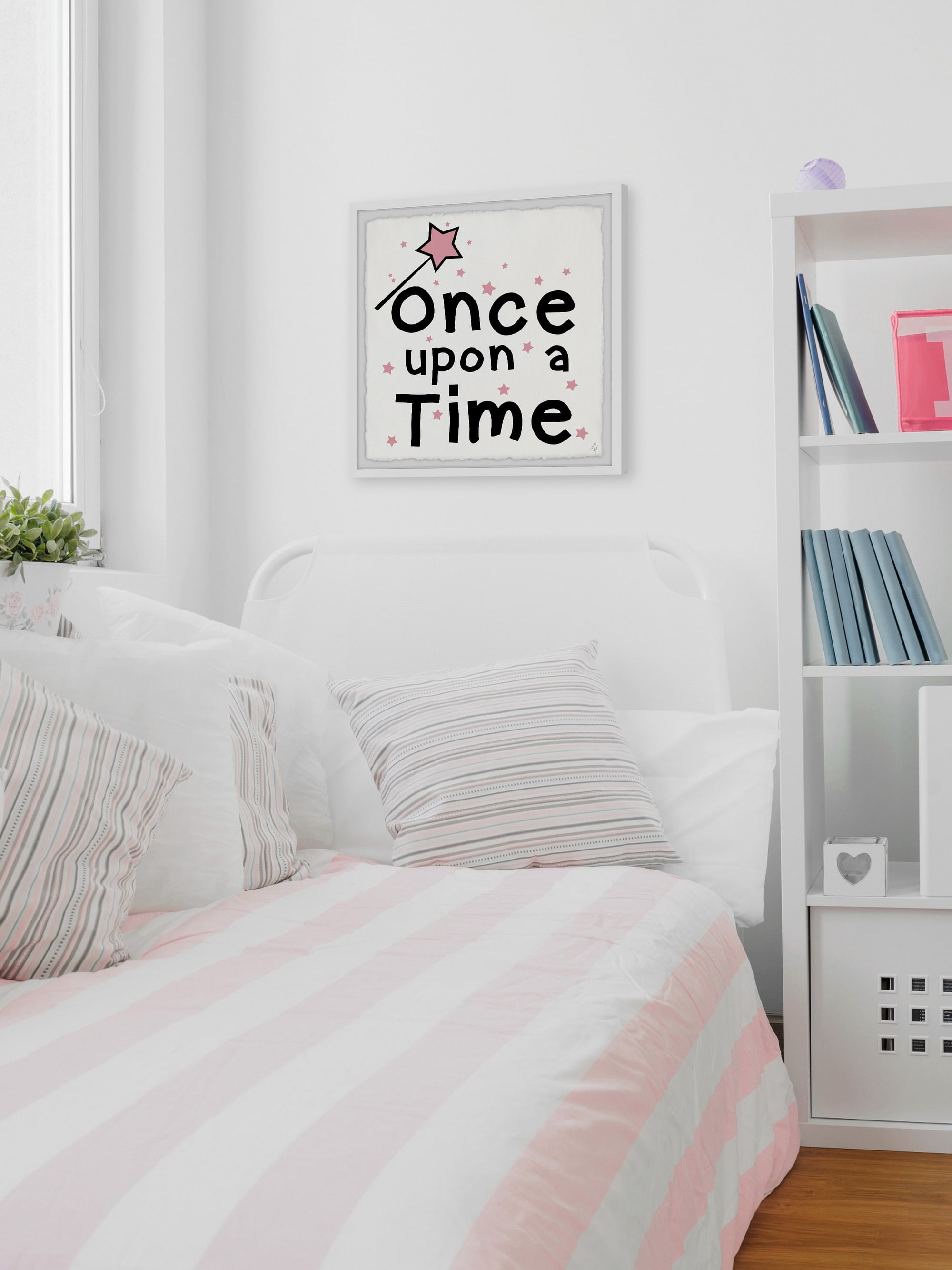 Marmont Hill Pink Star Dust Once upon a Time Framed Wall Art