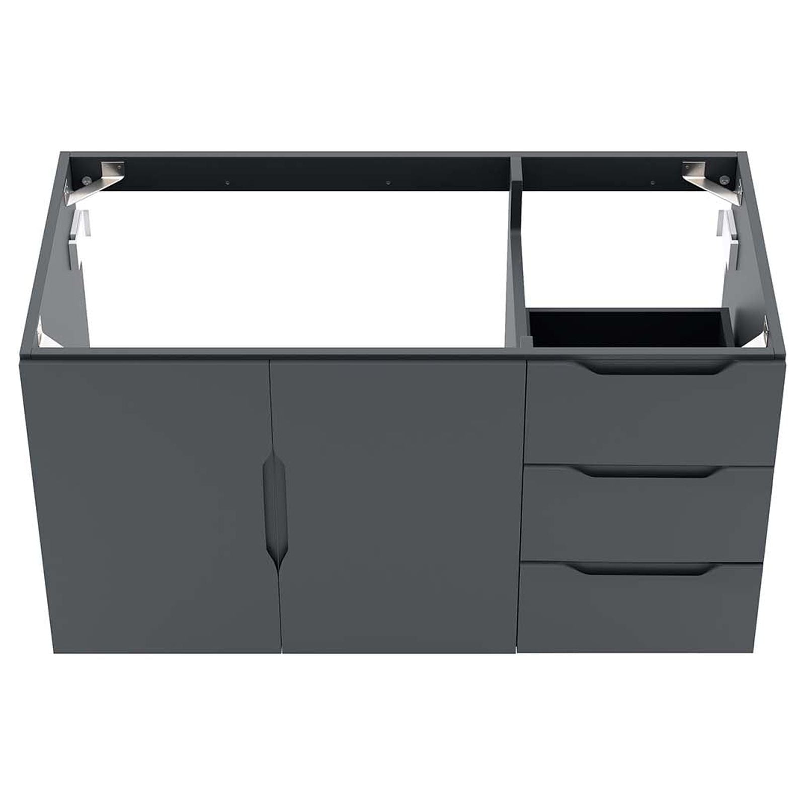 Modway Vitality 36" Bathroom Vanity Cabinet (Sink Basin Not Included) in Gray