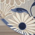 thumbnail image 3 of Nourison Aloha Indoor/Outdoor Blue Grey 7’10” x Round Area Rug (8 Round), 3 of 10