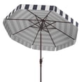 thumbnail image 6 of Safavieh Elsa 11' Market Crank Round Patio Umbrella, Black/White, 6 of 6