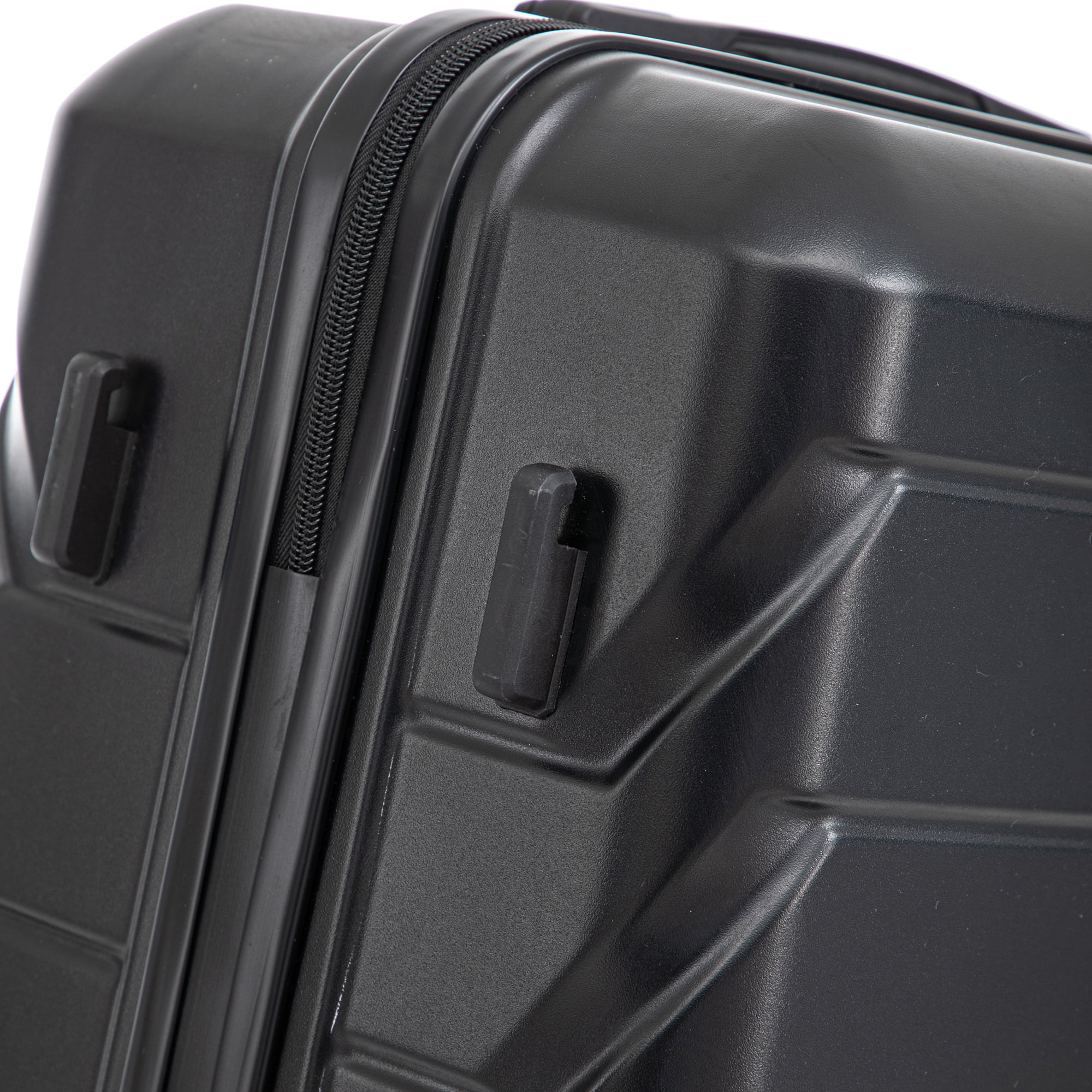 28 Inch ABS Hard Shell Large Travel Checked Luggage - Scratch Resistant Surface Four Multi-Directional Wheels, With Combination Lock and Side Hooks .(Black)