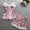Pink, variant on LIZUOJUN Pajamas For Women Set Lace Satin Camisole Tops 2 Piece Sleepwear Summer Shorts Soft Smooth Lightweight Breathable Comfortable Loungewear Home Pajamas - L