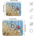 thumbnail image 3 of Nautical Ship Wheel Dish Drying Mat Starfish Seashells Dry Pad Bottle Dryer Rack Kitchen Decor absorbent Easy Clean Drainer Mats for Kitchen Counter Sinks 18"x24", 3 of 6