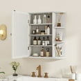 thumbnail image 3 of Giantex Bathroom Mirror Cabinet, Modern Wall Cabinet with Mirror, Medicine Cabinet with Mirror, Ideal for Bathroom, Dressing Room or Living Room, 26 x 6.5 x 25 inches (White), 3 of 9