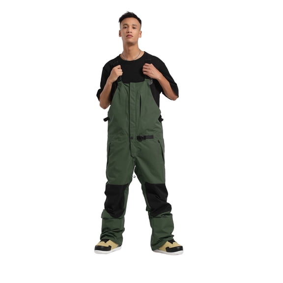 Ahabrexf Overalls for Men Men's Ski Overalls Board Loose Waterproof Breathable Warm Wear Ski Suit Overalls Suits for Men