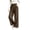 Brown 01, variant on Karymi Jeans for Women Corduroy Wide Leg Pants, Ruffled Paperbag Elastic High Waist Casual Long Trousers with Ruffle Trim Side Pockets