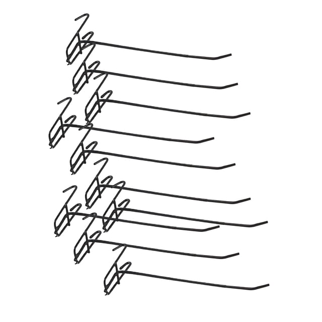 Trayknick 10Pcs Hooks Wear-resistant Removable Metal Stable Mesh Panel Hangers for Home