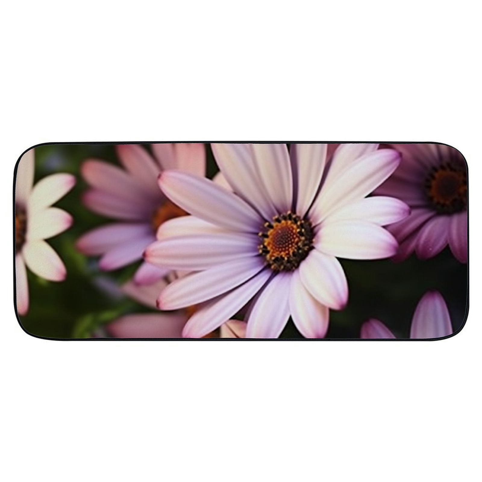 Qinduosi Decorative Door Mat, Door Mat with Non-Slip Rubber Backing, Cleaning, Traps Dirt, for Entry, Patio, Garage - Purple Flowers Flowers Pink Flowers 19.68*47.24 in