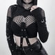 thumbnail image 2 of Sudadera con Capucha Macarena Mangas Largas Top Corto Hombro Descubierto Negro S, 2 of 4