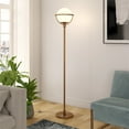 thumbnail image 4 of Henn&Hart 11" Brass Metal/Glass Floor Lamp, 4 of 9