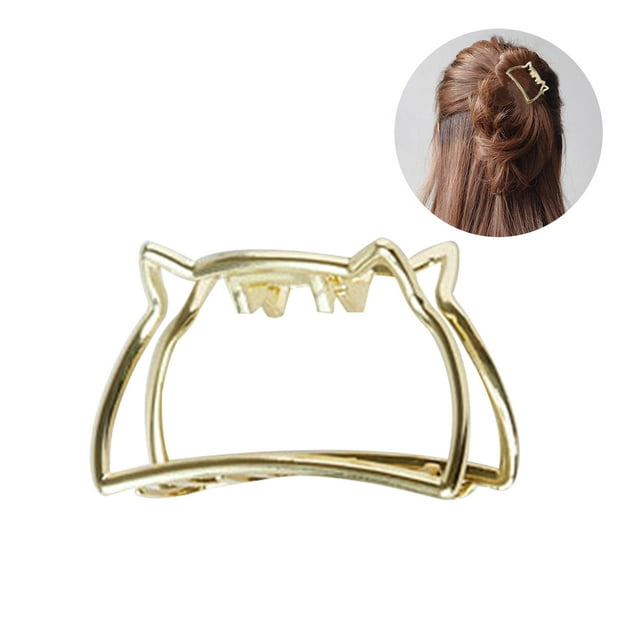 Pince à Cheveux Griffe Mignonne en Forme de Tête de Chat Pince Mâchoire Pince à Cheveux Griffe pour Femmes