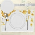 thumbnail image 3 of Ambesonne Fall Place Mats Set of 4, Blooming Flowers Garden, Standard Size, Yellow Brown, 3 of 6