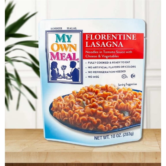My Own Meals, Florentine Lasagna, Kosher, Shelf Stable, 10 OZ, Pack of 6