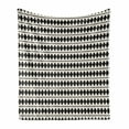 thumbnail image 1 of Chevron Soft Flannel Fleece Blanket, Retro Zigzag Pattern with Horizontal Stripes and Rhombus Shapes Grunge Effect, Cozy Plush for Indoor and Outdoor Use, 50" x 60", Ivory and Black, by Ambesonne, 1 of 6