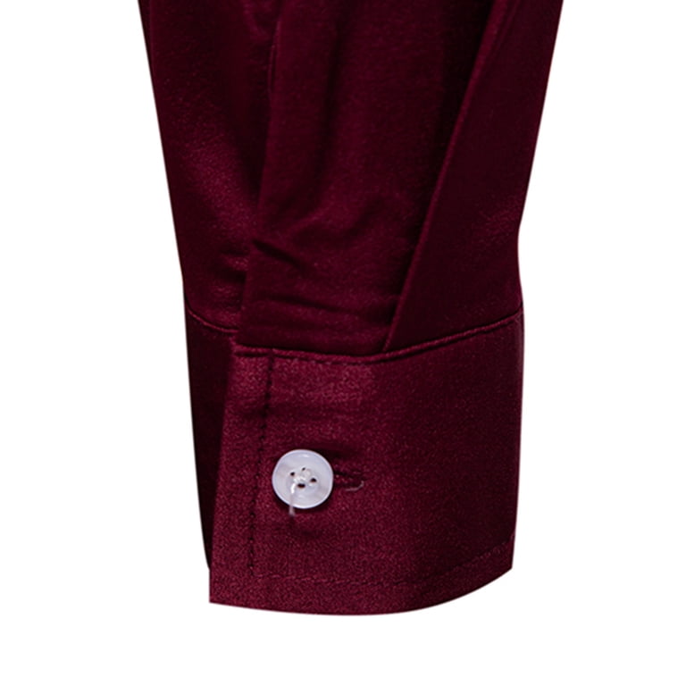 Safuny Solid Colors Mens Dress Shirt Matching Tie Formal Business Wedding Shirts Long Sleeve Button Down Lapel Tops Wine S Safuny Solid Colors Mens Dress Shirt Matching Tie Formal Business Wedding Shirts Long Sleeve Button Down Lapel Tops Wine S