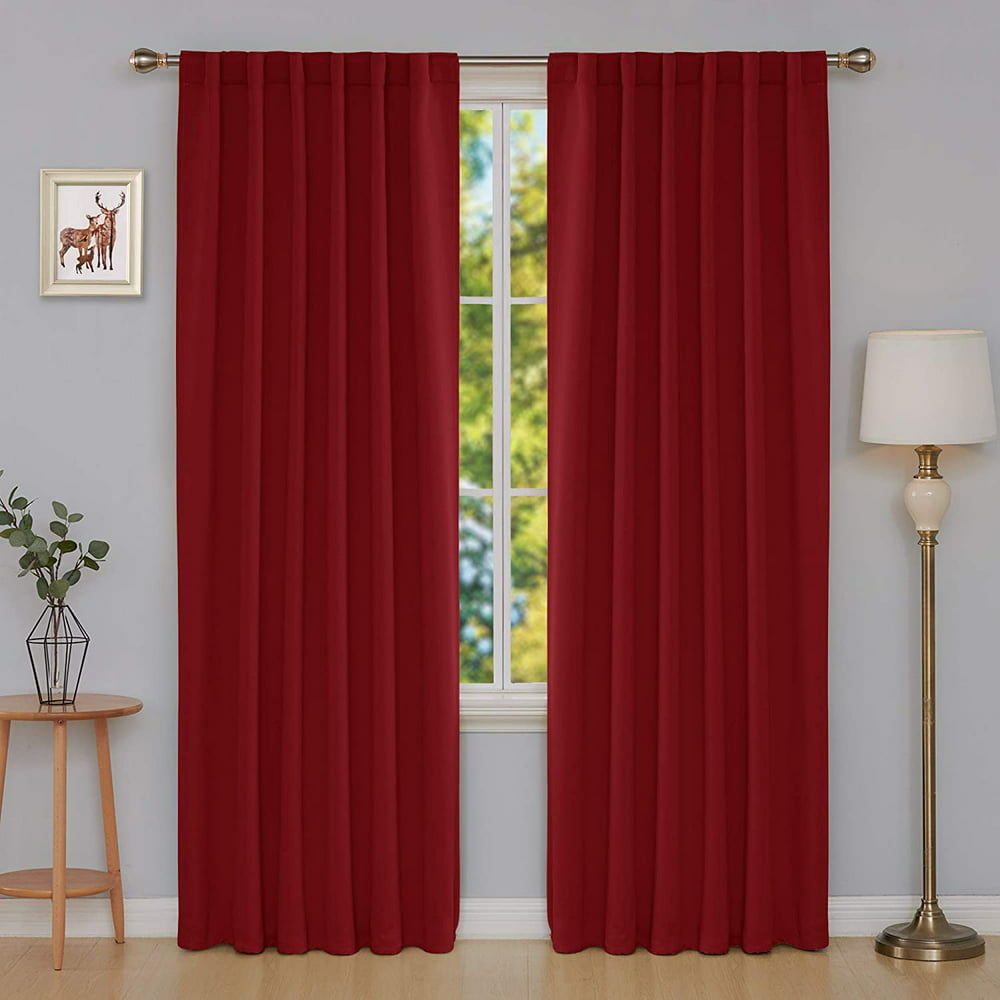 Deconovo Blackout Curtains Back Tab and Rod Pocket Thermal Insulated