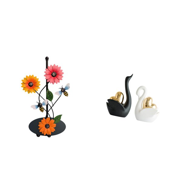 Dispensador De Toallas De Papel Con Forma De Cisne, Antideslizante, Vertical, Para Pañuelos De Papel. Adorno De Mesa, Manualidades, Decoración Para Parejas, Estatuas De Cisne Para Estantería