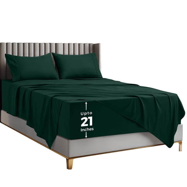 Juego de ropa de cama Utopia Bedding Queen Cooling Deep Pocket 53 cm