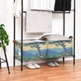 thumbnail image 3 of Yayeee Foldable Storage Basket for Shelves with Handles Waterproof Cloth Bins, Retro Mountain, 3 of 7