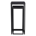 thumbnail image 5 of Sarrasseau Set of 2 Black Marble Square Side Tables, 5 of 9