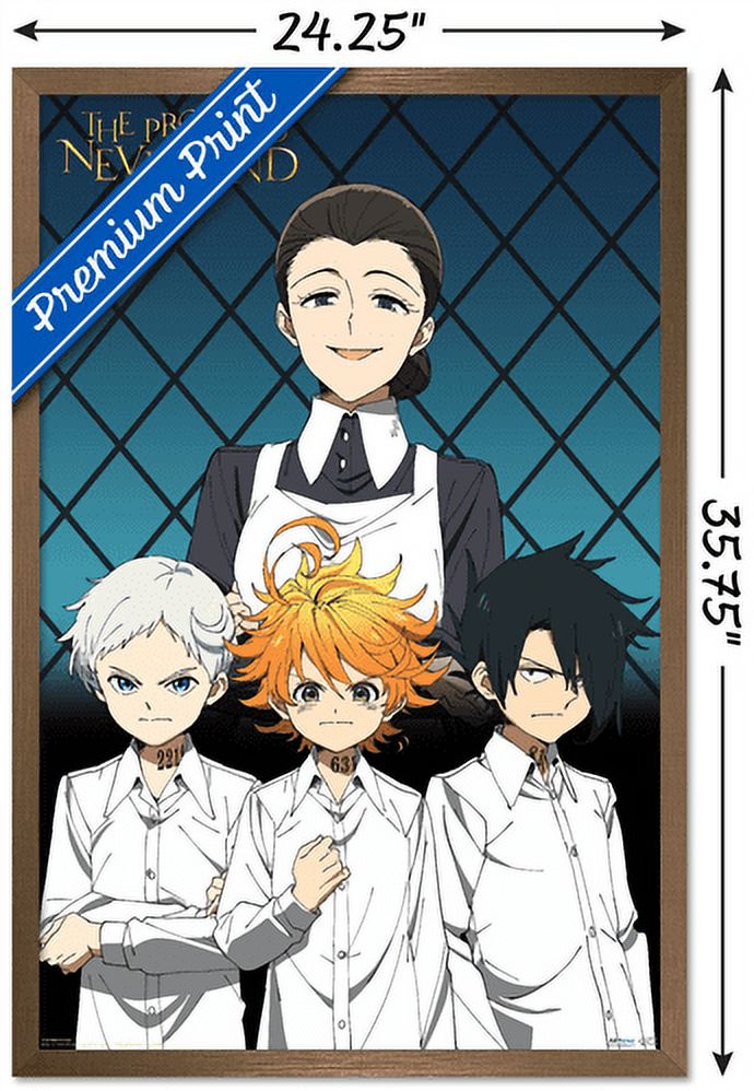 The Promised Neverland - Mom & Orphans Wall Poster, 22.375" x 34", Framed