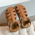 thumbnail image 4 of IUJSOY Boys Girls Sandals Toddler Closed Toe Cork Footbed Fisherman Sandals Gladiator Summer Sandals, 4 of 5