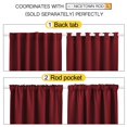 thumbnail image 3 of Cortina térmica Nicetown Burgundy Blackout, 132 x 241 cm, 2 paneles, 3 of 9