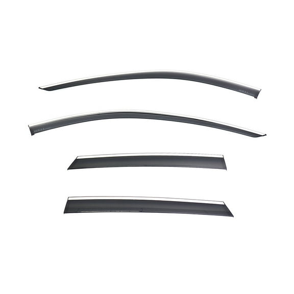 Wellvisors Side Window Visors Wind Deflectors Rain Guard With Chrome Trim for 2023 2024 2025 23 24 25 Cadillac Lyriq 3-847CA015
