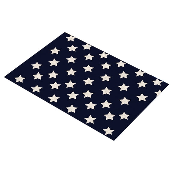 4th of July Decorations - Patriotic Placemats,Red White and Blue Star Decor Table Mats,Washable & Oil-resistant Placemats for Dining Table Decor,Protect Table,17.7x11.8 Inch