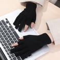 thumbnail image 3 of Stretch Knitted Wool Gloves For Men And Women Cycling Writing Finger Show Solid Color 2PCS, 3 of 3