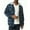 Navy, variant on Men Casual Button Down Flannel Hoodies, Men's & Big Men's Hooded Flannel Shirt with Long Sleeves for Spring and Autumn, Single-layer without fleece, Sizes M-3XL