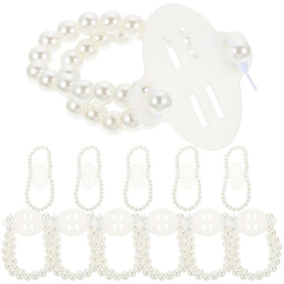 12 Pcs Wrist Band Wedding Bouquet Supplies Boutonniere Corsage Flower Bracelets Wristbands Prom Things Bridesmaid