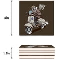 thumbnail image 3 of ZHANZZK Skeleton Motorcycle Set of 6 Coaster for Drinks, Absorbent Ceramic Stone Coasters Cup Mat with Cork Base for Home Kitchen Room Coffee Table Bar Decor, 3 of 4