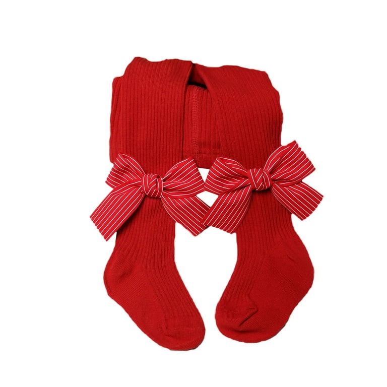 Infant Baby Girl Christmas Stockings Tights Legging Pants Knit