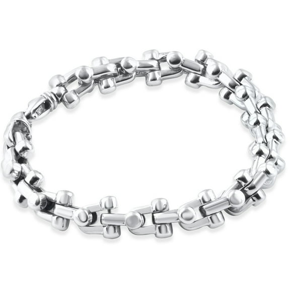 Pompeii Men's U-Shape Link 14k Gold (76gram) or Platinum (122gram) 10mm Bracelet 9" (,)