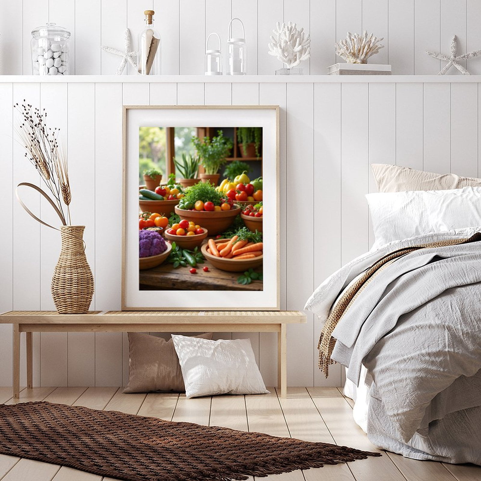 Diamond Art Kit for Adults, Vegetable Garden Bounty Display Diamond Painting for Adults Beginners, 5D DIY Diamond Art Painting Kits, Colorful Diamond Painting Craft for Home Decor 12x16