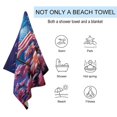 thumbnail image 2 of Independence Day Of The United States Flag Beach Towel, Microfiber Beach TowelsAbsorbent, Compact, Beach Blanket, Lightweight Towel for The Swimming, 2 of 7