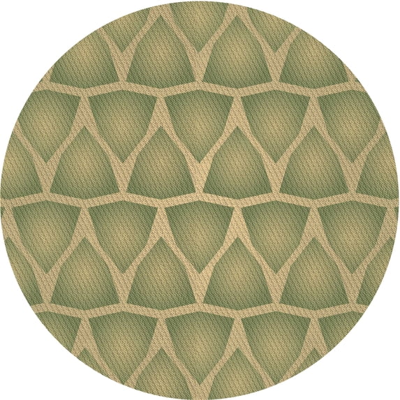 Ahgly Company Indoor Square Patterned Metallic Gold Area Rugs, 3' Square