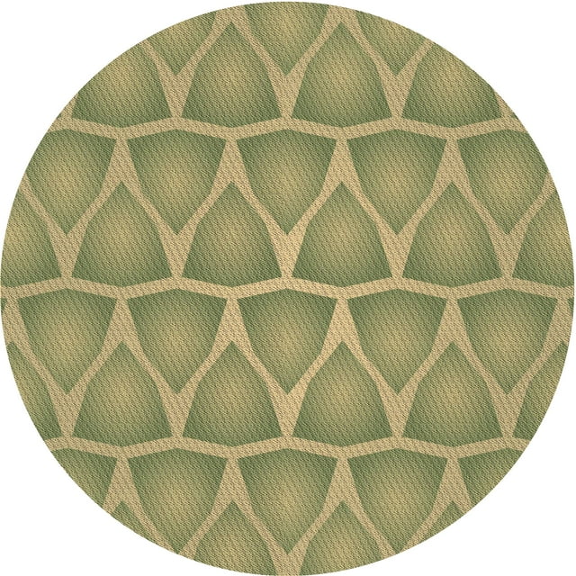 Ahgly Company Machine Washable Indoor Square Transitional Metallic Gold Area Rugs, 3' Square