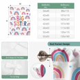 thumbnail image 6 of Boho Colorful Rainbow Tie Up Curtains 45 Inches Long, Kitchen Window Curtains Over Sink, Cartons Rainbows BIG SISTER Text Small Window Curtains Shade Balloon Curtains Valances for Bedroom 34"x45", 6 of 8