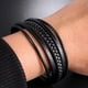 thumbnail image 3 of Pulsera de cuero con hebilla magnética para hombre o mujer, 3 of 6