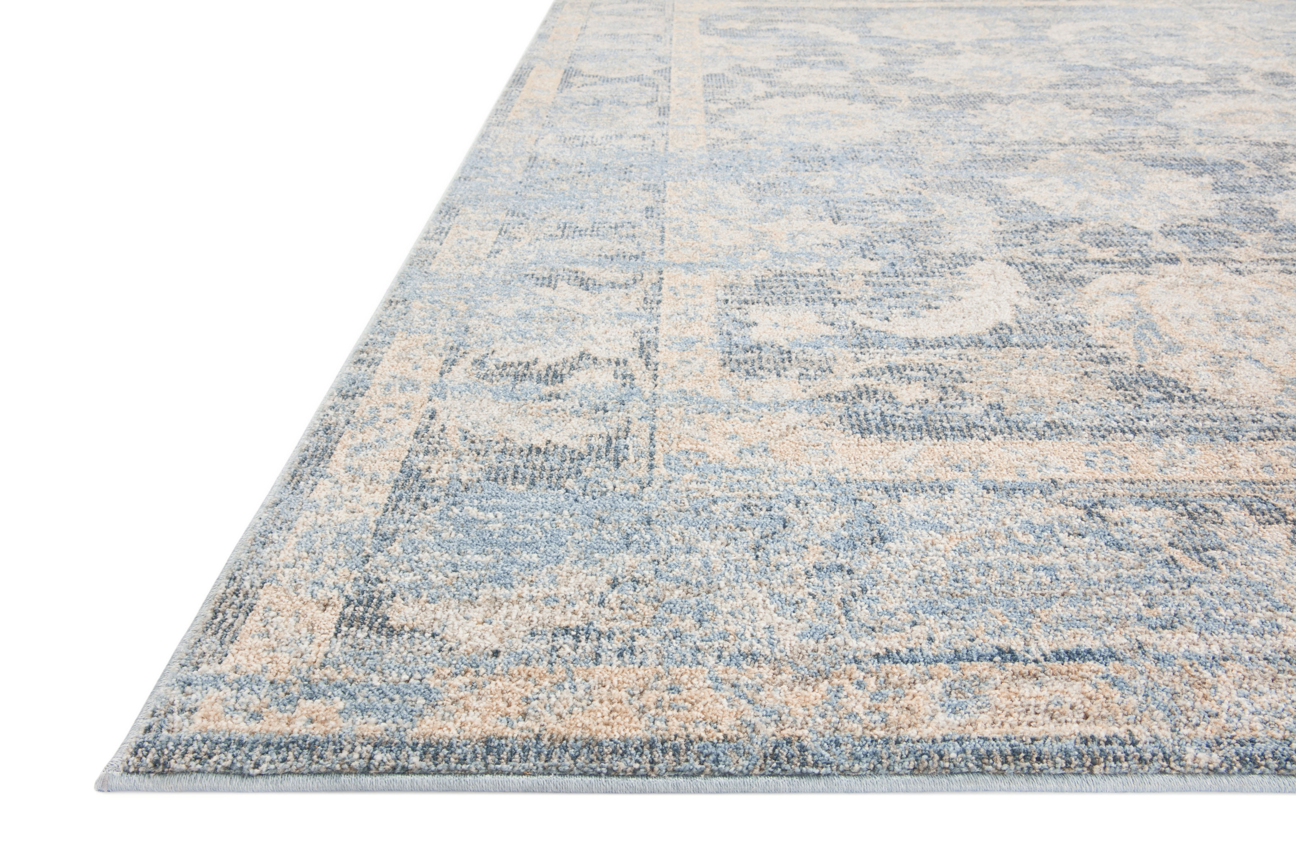 Loloi Odette Sky / Beige 2'-7" x 16'-0" Runner Rug