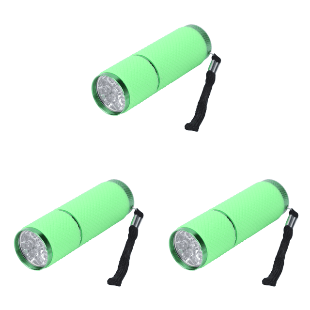 Linterna Bsvklp 3 Uds 9LED Mini Camping Aleación de Aluminio Verde