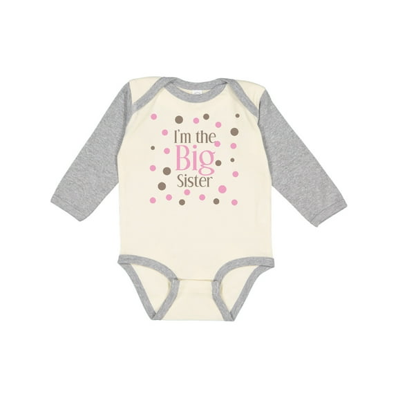 Inktastic I'm The Big Sister. Girls Long Sleeve Baby Bodysuit