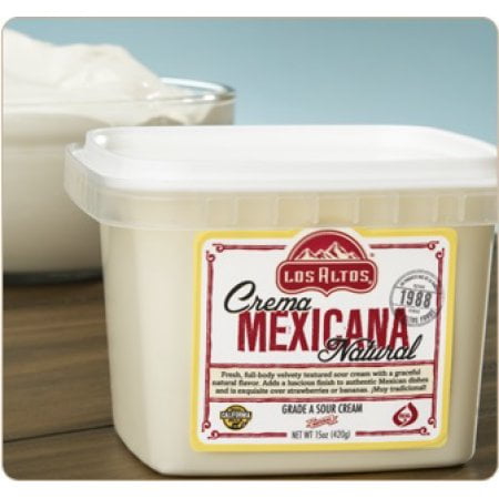 Los Altos Crema Natural Mexicana Sour Cream, 15 Oz.