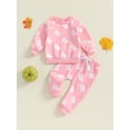 thumbnail image 4 of Suagox Toddler Boys Girls  2Pcs Fall Clothes Set Halloween Outfits Ghost Print Long Sleeve Sweatshirts and Long Pants for 0-24 Months and 2-3 Years Old Baby, 4 of 9